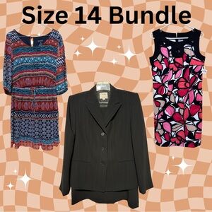 NWT-Women’s Business casual bundle Size 14 suite/skirt set & two dresses!!!